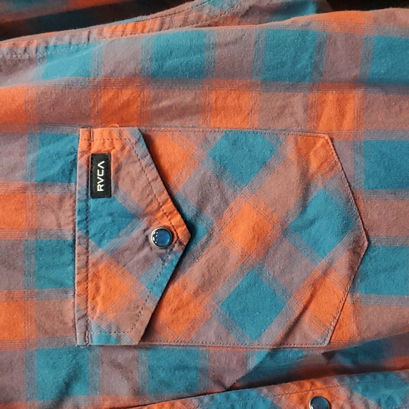 RCVA snap button vintage plaid shirt button down casual XL - Picture 6 of 17